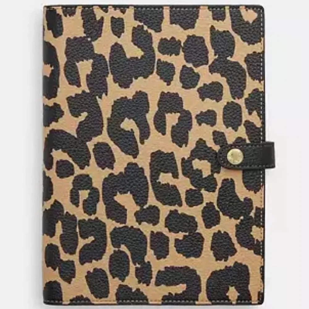 Coach Notebook With Leopard Print